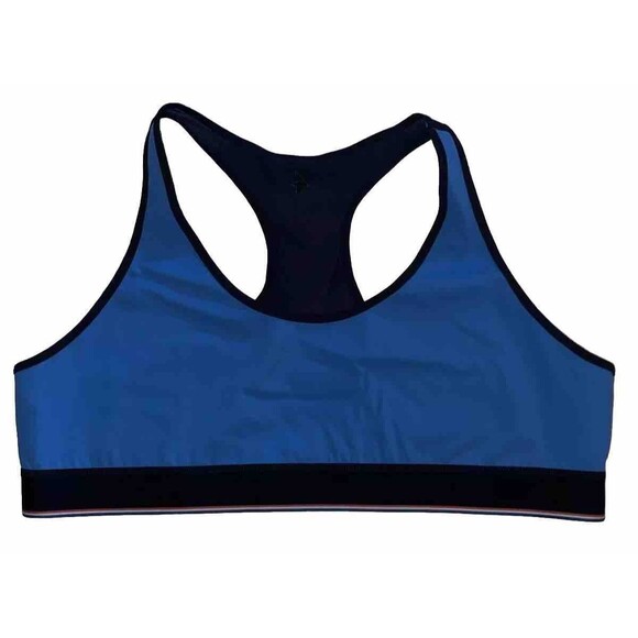 FourLaps Circuit Sports Bra Womens 2XL XXL Cornflower Blue & Navy Compression - Picture 1 of 4